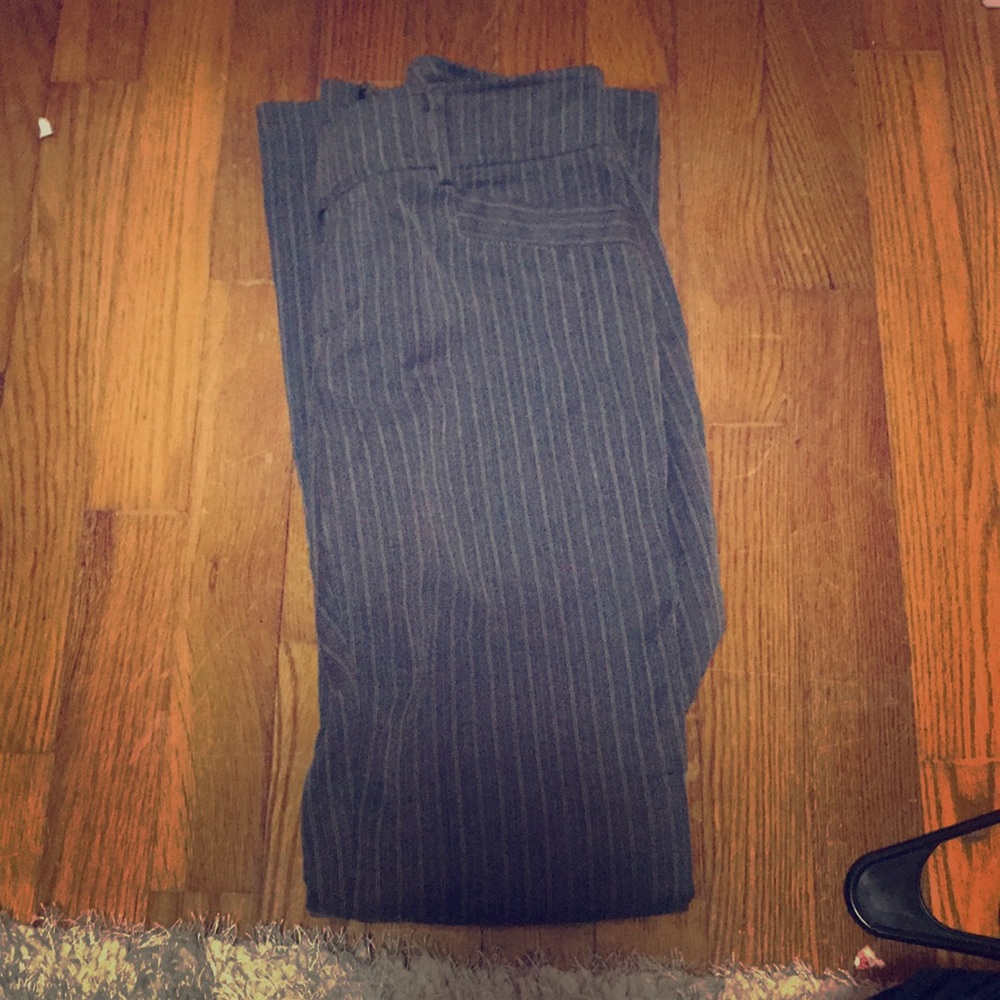 Pinstripe office pants